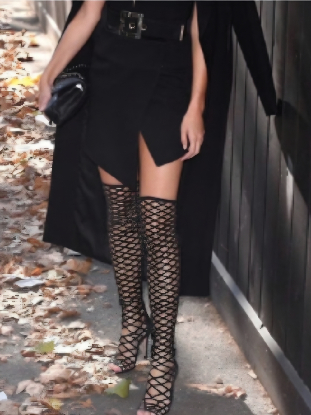 Vince Camuto Black Lace-Up Gladiator Heeled Boots